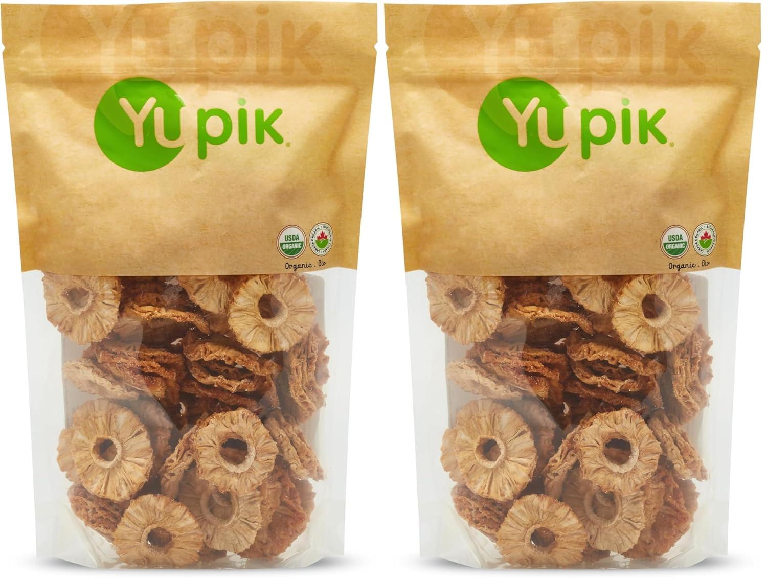 image:imageYupik Organic Dried Pineapple Rings 1 lb 16 oz NonGMO GlutenFree Kosher Vegan Tropical Dried Fruits No Added Sugar Sliced Pineapple Source of Fiber Healthy Snacks Ideal for BakingPineapple