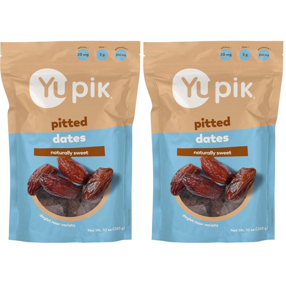 image:imageYupik Deglet Nour Pitted Dates 22 lb 352 oz Whole Dried Fruits No Pits No Added Sugar Cholesterolfree Source of Fiber Healthy Snacks Ideal for Baking Topping amp Blended Drinks10 Oz Pack of 2