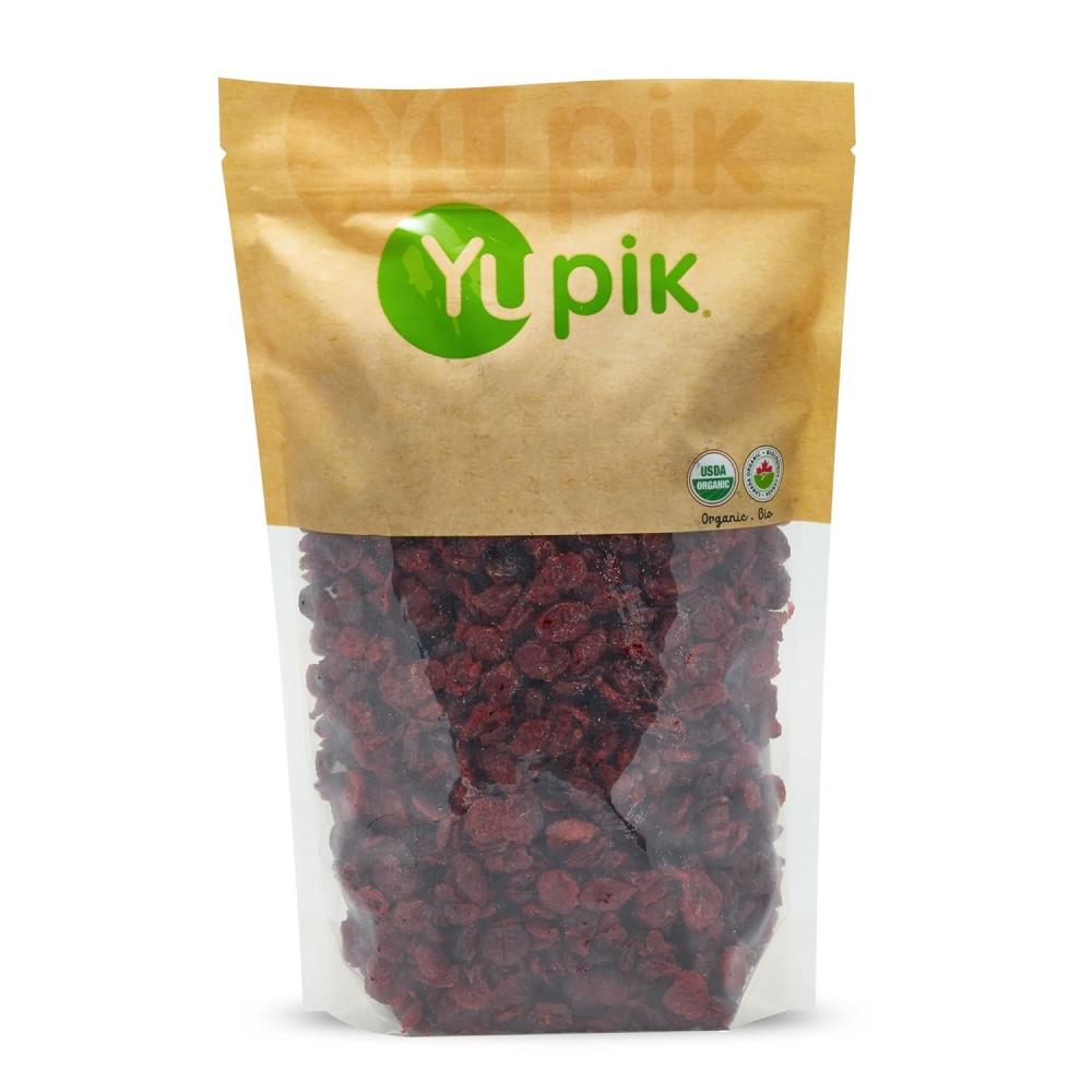image:imageYupik Organic Cranberries 22 lb 352 oz NonGMO GlutenFree Kosher Vegan Sweetened Dried Fruits Fruity amp Tart Plump amp Chewy Source of Fiber Healthy Snacks Ideal for Baking amp Topping22 Pound Pack of 1
