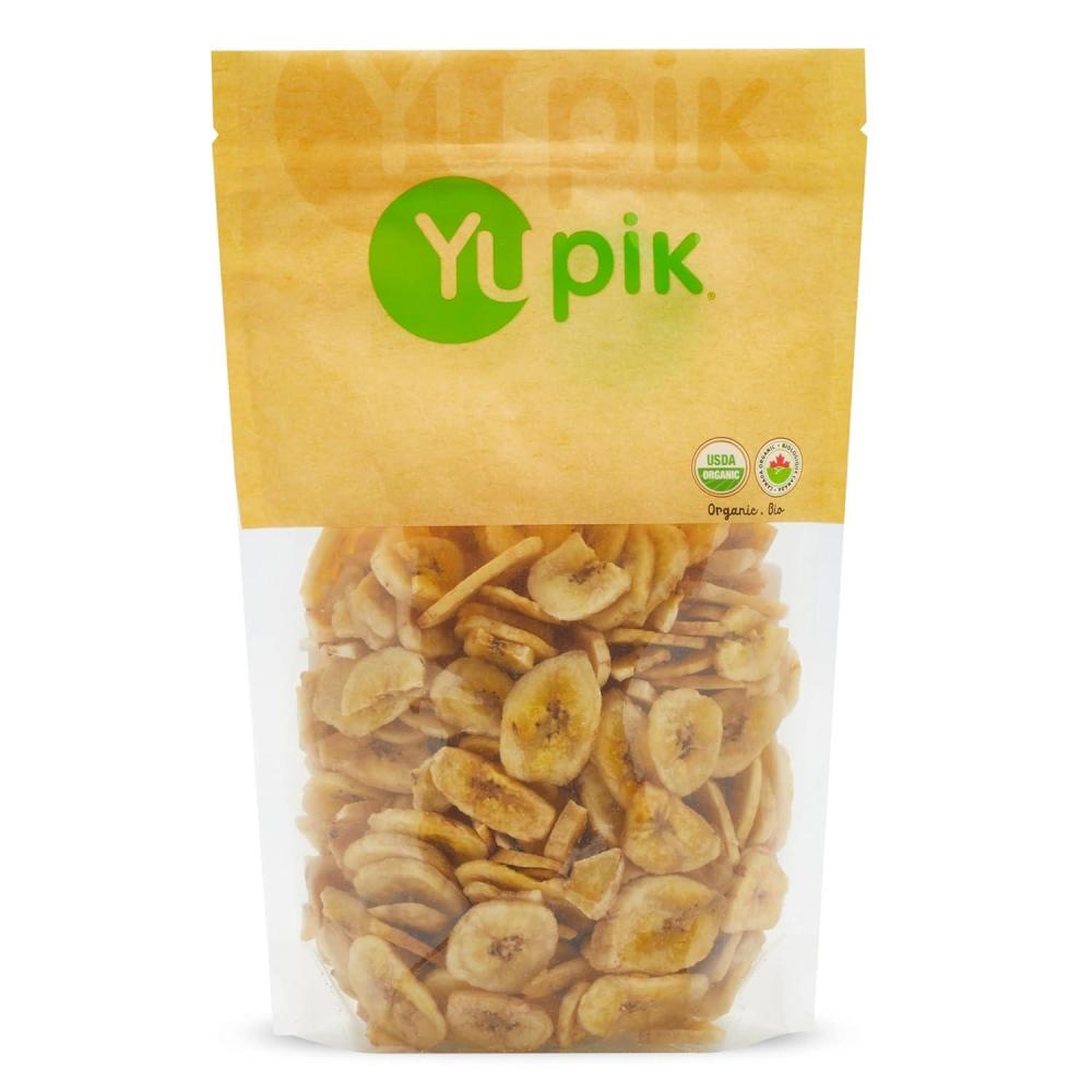 image:imageYupik Organic Sweetened Dried Banana Chips 141 Oz GlutenFree Kosher NonGMO Vegan Sliced Dried Fruits Lightly Sweetened Crunchy Snacks Ideal for Baking amp Topping141 Oz Pack of 1