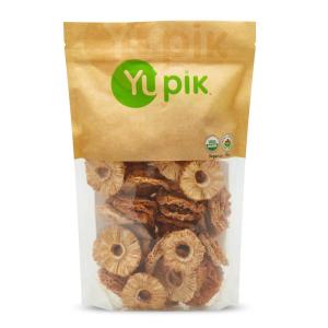 Yupik Organic Dried Pineapple Rings, 1 lb (16 oz), Non-GMO, Gluten-Free, Kosher, Vegan, Tropical Dried Fruits, No Added Sugar, Sliced Pineapple, Source of Fiber, Healthy Snacks, Ideal for Baking(Pineapple)