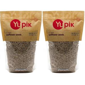 Yupik Raw Sunflower Seeds, Shelled, 2.2 lb (35.3oz), Kosher, Gluten-Free, Unsalted Sunflower Kernels, No Shell, Healthy Snacks, Source of Omega-6 and Fiber(2.2 Pound (Pack of 2))