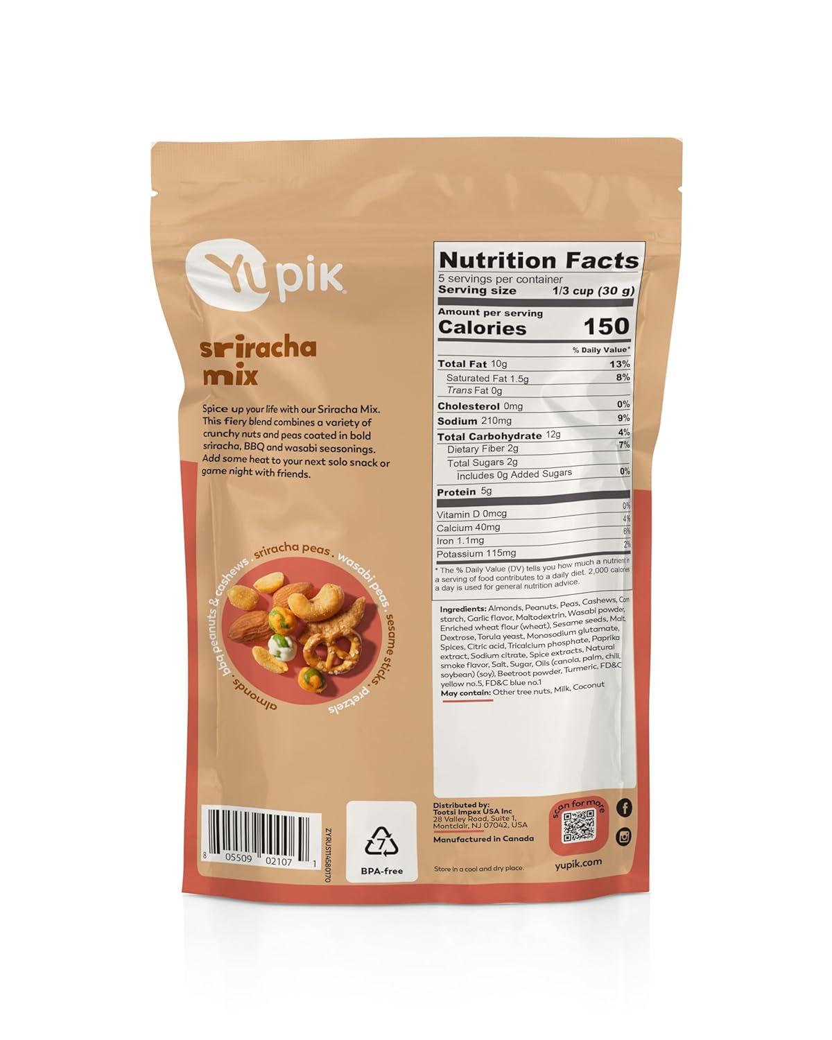 image:imageYupik Sriracha Mix 6 Oz Savory Crunchy Snack Spicy Blend BBQ Trail Mix Protein Snacks Cashews Wasabi Peas Pretzels Game Night amp Party Snack