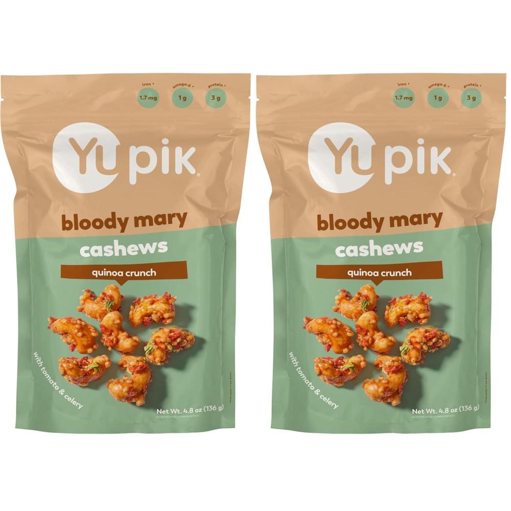 image:imageYupik Bloody Mary Cashews 48 Oz Kosher Crunchy Snack Made with Natural Ingredients amp Flavors Cocktail Flavored Cashews Caesar Drink Seasoning Quinoa Celery amp Tomato Garnish48 Ounce Pack of 2