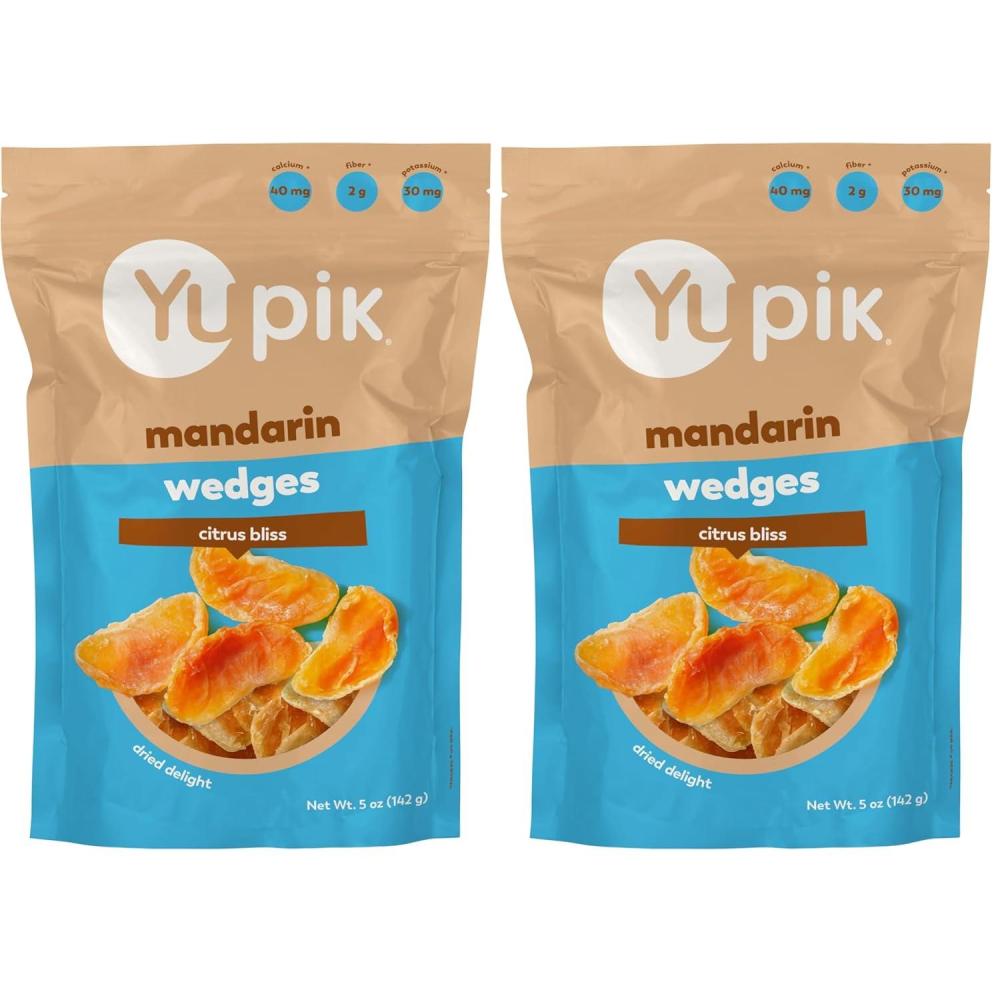 image:imageYupik Dried Mandarin Wedges 5 Oz Kosher Tangerine Wedges Orange Dried Fruits Tangy amp Chewy Snacks5 Oz Pack of 2