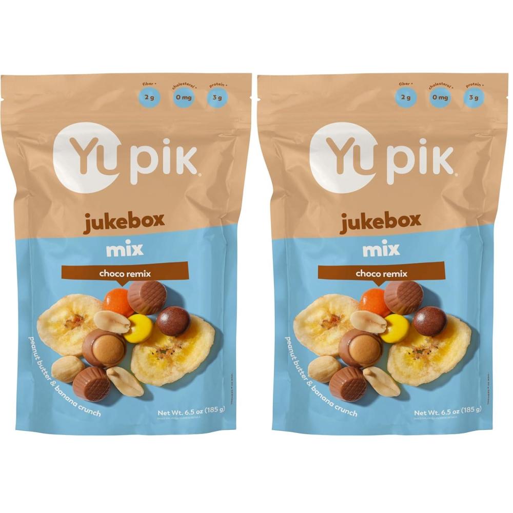 image:imageYupik Jukebox Mix 65 Oz Kosher Chocolatey Sweet Snacks Elvis Sandwich Inspired Flavors Retro Snack Blend of Crunchy Bananas Peanut Butter Cups amp Candies Chocolate Truffles Party Snack65 Ounce Pack of 2