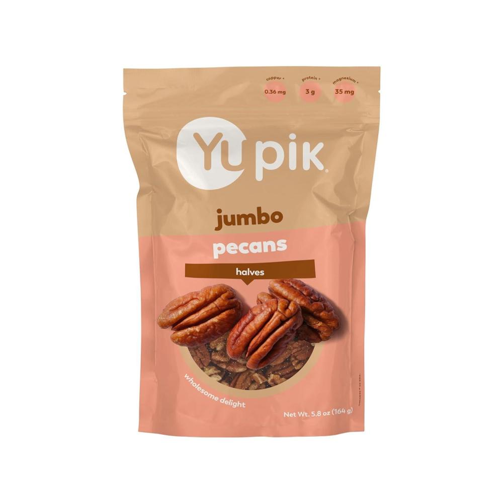image:imageYupik Jumbo Pecan Halves 58 Oz GlutenFree Kosher Raw Nuts Shelled Unsalted Unroasted Healthy Snacks Source of Fiber amp Copper58 Oz