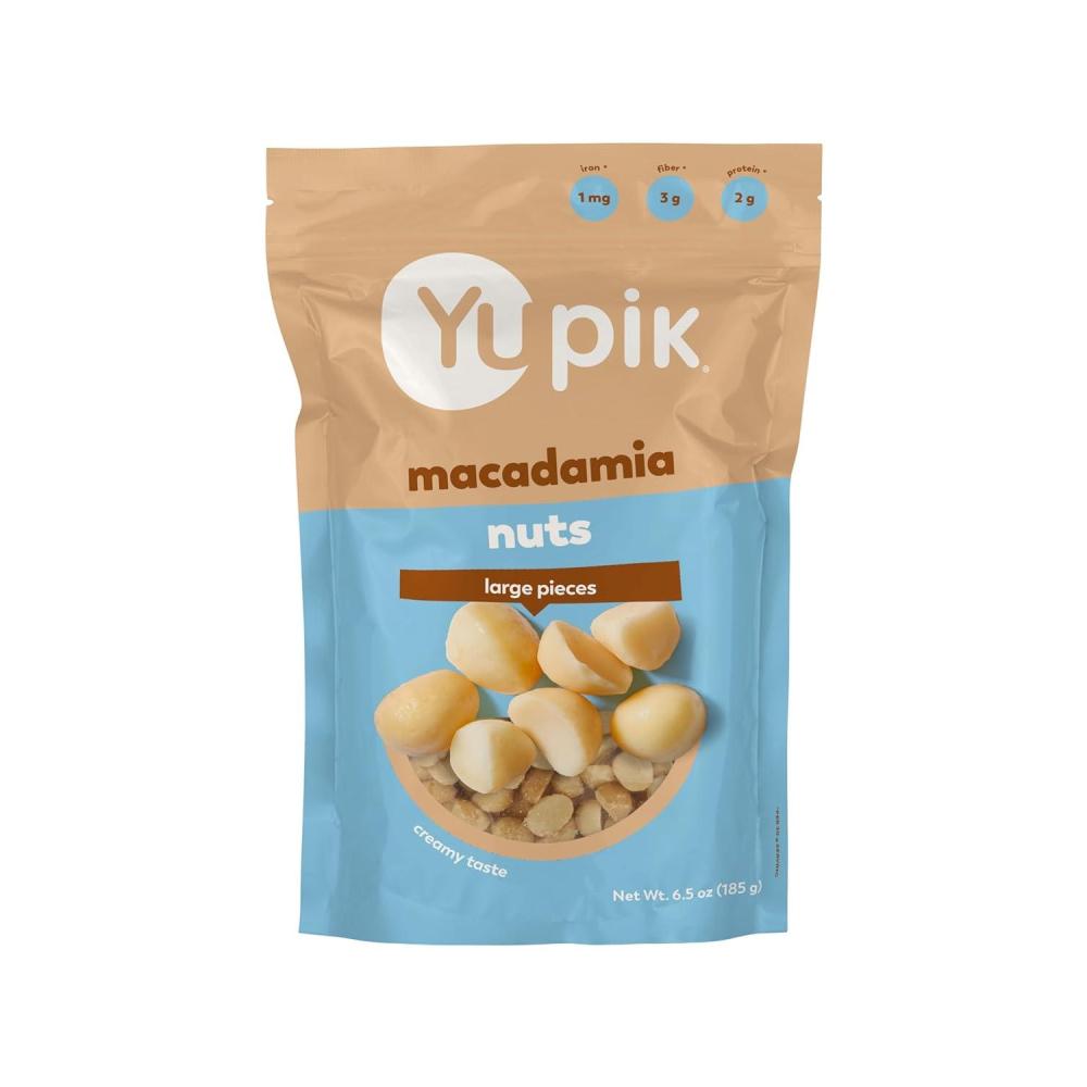 image:imageYupik Macadamia Nuts Large Pieces 65 Oz GlutenFree Kosher Raw Shelled Unsalted Healthy Snacks Creamy Taste