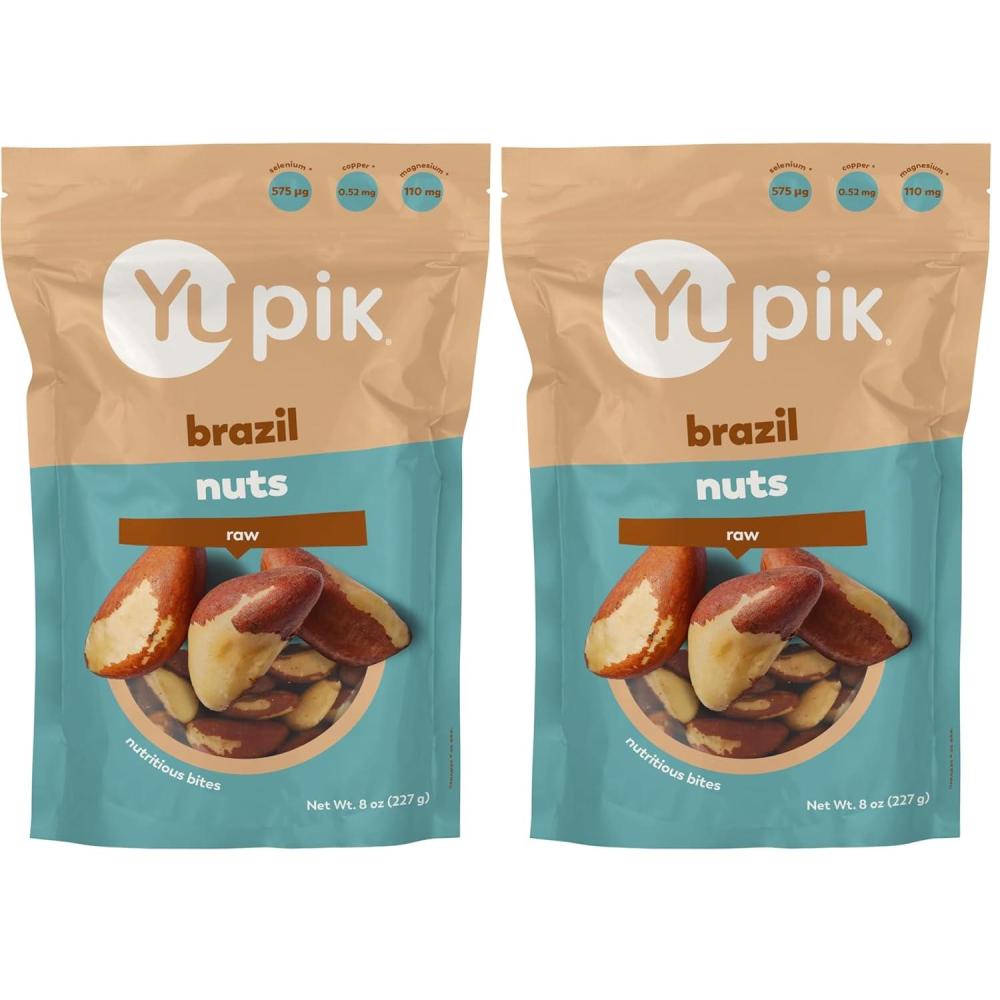 image:imageYupik Raw Brazil Nuts 8 Oz GlutenFree Kosher Shelled Unsalted Unroasted Raw Nuts Nutritious Healthy Snacks Rich in Selenium8 Oz Pack of 2