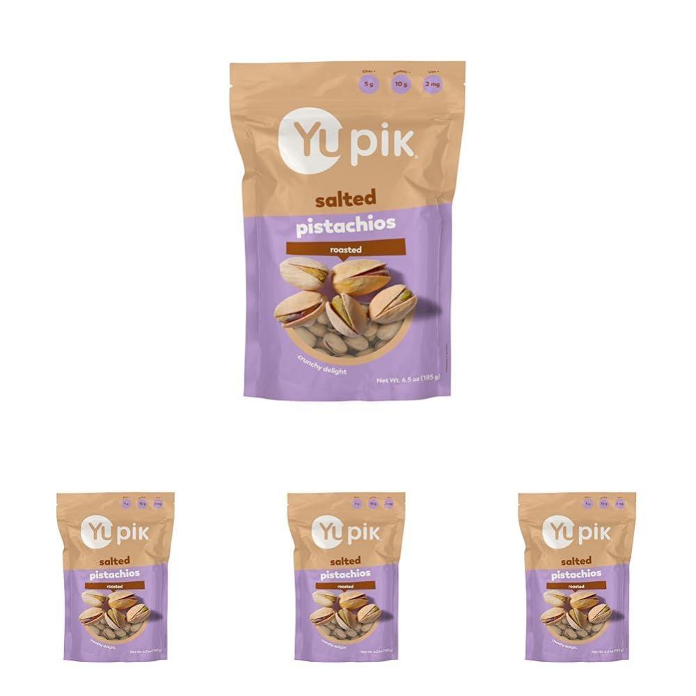 image:imageYupik Roasted Salted Pistachios In Shell 65 Oz GlutenFree Kosher Crunchy Pistachios Seasoned with Sea Salted Healthy Snacks Protein Nuts Rich in Fiber65 Oz Pack of 4