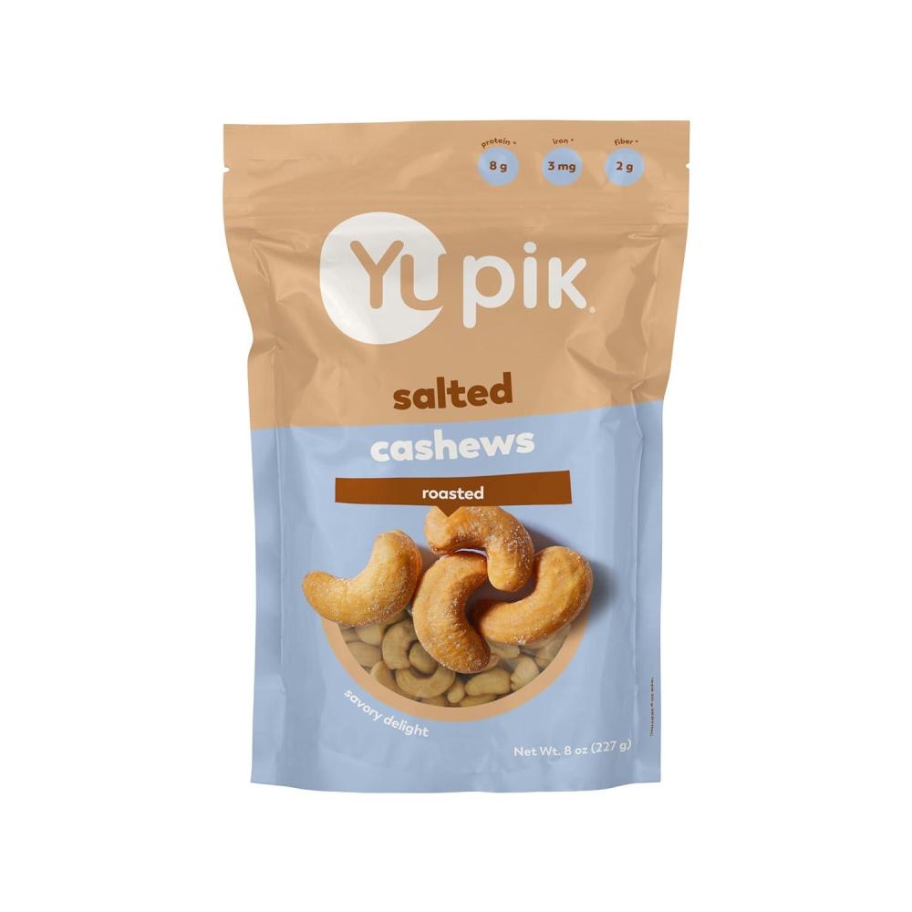 image:imageYupik Roasted Salted Whole Cashews 8 Oz GlutenFree Kosher Crunchy Cashews with Sea Salt Savory Snacks8 Oz