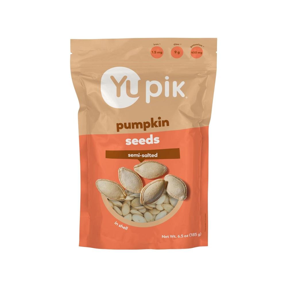image:imageYupik SemiSalted Pumpkin Seeds in Shell 65 Oz Kosher GlutenFree Seeds With Sea Salt Healthy Snacks Rich in Fiber65 Oz