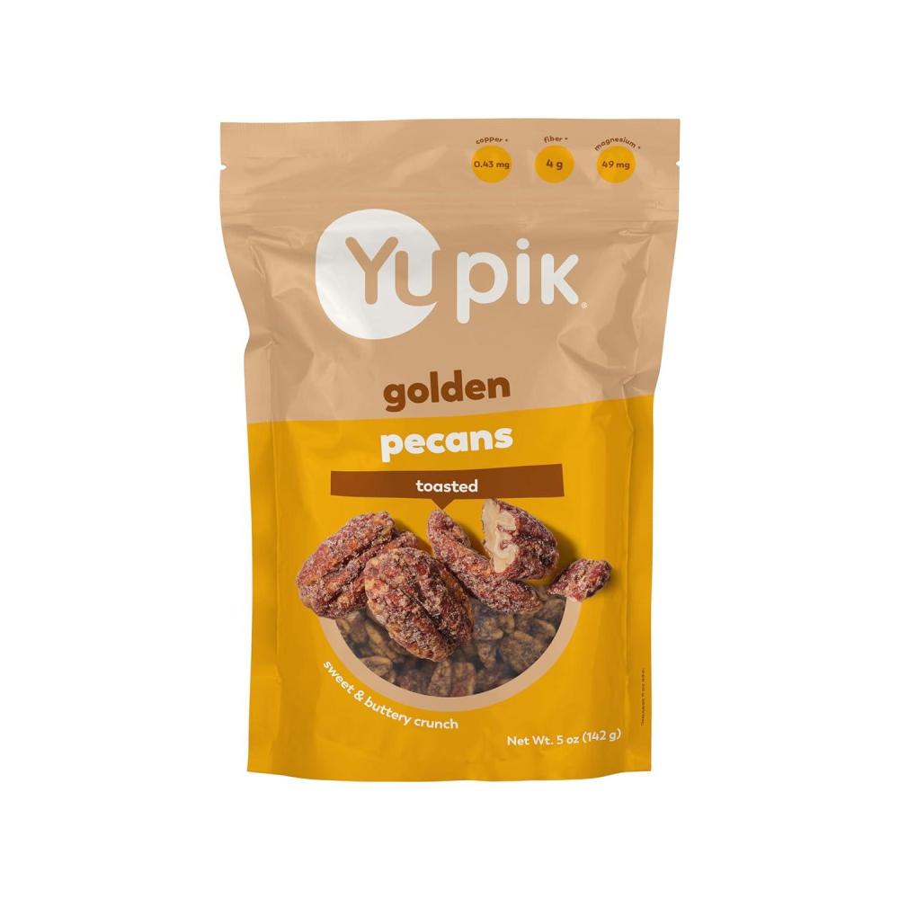 image:imageYupik Toasted Golden Pecans 5 Oz GlutenFree Kosher NonGMO Sweet Snack Crunchy Glazed Pecans with Natural Butter Flavor amp Sea Salt Party Snack Source of Copper amp Magnesium5 Oz