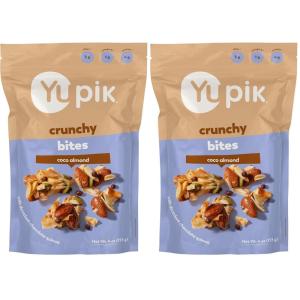 Yupik Coco Almond Crunchy Bites, 4 Oz, Gluten-Free, Kosher, Non-GMO, Maple Glazed Snack, Coconut Clusters with Almonds, Chocolate Quinoa Puffs & Pumpkin Seeds, Nutritious Healthy Snacks(4 Ounce (Pack of 2))