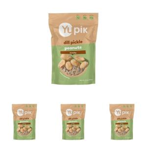 Yupik Dill Pickle Peanuts, 10 Oz, Crunchy Savory Snack, Made with Natural Ingredients, Seasoned Peanuts with Dill Pickle, Perfect for Party & Game Night, Protein Snacks, Source of Fiber(10 Ounce (Pack of 4))