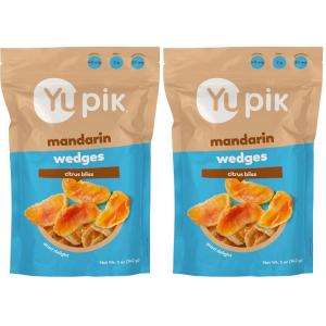 Yupik Dried Mandarin Wedges, 5 Oz, Kosher, Tangerine Wedges, Orange Dried Fruits, Tangy & Chewy Snacks(5 Oz (Pack of 2))