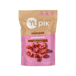 Yupik Orange Cranberry Mimosa Cashews, 4.8 Oz, Kosher, Made with Natural Ingredients, Brunch Flavor, Cocktail-Inspired Snack, Sweet Glazed Cashews with Puffed Quinoa, Party Snack