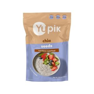 Yupik Raw Black Chia Seeds, 10.6 Oz, Gluten-Free, Kosher, Natural Plant-Based Seeds, Superfood, Source of Omega-3 and Magnesium, Rich in Fiber, Gels Easily(10.6 Oz)