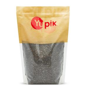 Yupik Raw Black Chia Seeds, 10.6 Oz, Gluten-Free, Kosher, Natural Plant-Based Seeds, Superfood, Source of Omega-3 and Magnesium, Rich in Fiber, Gels Easily(2.2 lb.)