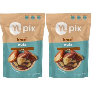 Yupik Raw Brazil Nuts, 8 Oz, Gluten-Free, Kosher, Shelled, Unsalted, Unroasted, Raw Nuts, Nutritious Healthy Snacks, Rich in Selenium(8 Oz (Pack of 2))