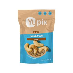 Yupik Raw Whole Cashews, 9 Oz, Gluten-Free, Kosher, Raw Nuts, Unsalted, Unroasted, Oil-Free, Nutritious & Healthy Snacks(9 Oz)
