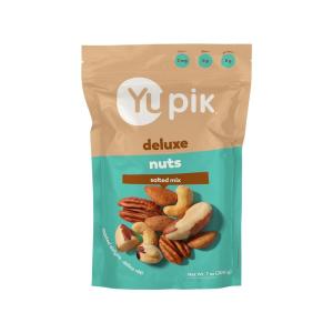 Yupik Roasted Salted Mixed Deluxe Nuts, 7 Oz, Kosher, Gluten-free, Non-GMO, Savory Blend of Almonds, Cashews, Brazil Nuts, Hazelnuts & Pecans, Crunchy Trail Mix, Nutritious Protein Snacks(7 Oz)