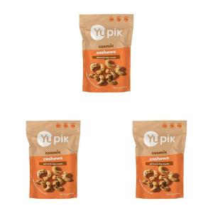 Yupik Salted Maple Cosmic Cashews, 6 Oz, Crunchy Savory Snack, Made with Natural Ingredients, Cashews, Maple Syrup, Quinoa, Chia Seeds, Sea Salt, Perfect for Parties & Special Occasions(6 Ounce (Pack of 3))
