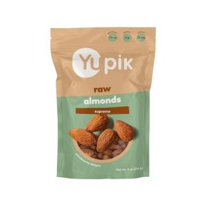 Yupik Supreme Raw Almonds 9 Oz, Gluten-Free, Kosher, Healthy Snacks, Raw Nuts, Unflavored, Unsalted, Unroasted, Protein Nuts(9 Oz)
