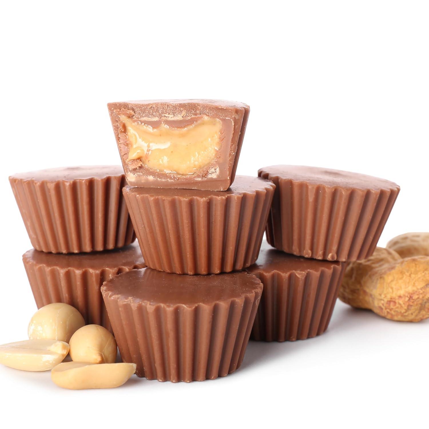 image:imageYupik Mini Peanut Butter Cups 22 lb 352 oz Kosher Milk Chocolate Goblets Peanut Butter Filling Smooth amp Creamy Delicious Snacks Ideal for Baking Topping amp GiftingMilk Chocolate Peanut Butter