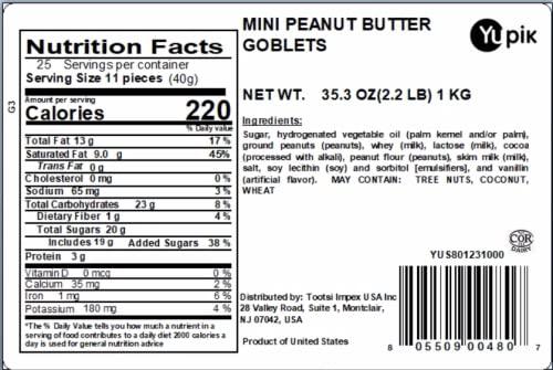 image:imageYupik Mini Peanut Butter Cups 22 lb 352 oz Kosher Milk Chocolate Goblets Peanut Butter Filling Smooth amp Creamy Delicious Snacks Ideal for Baking Topping amp GiftingMilk Chocolate Peanut Butter