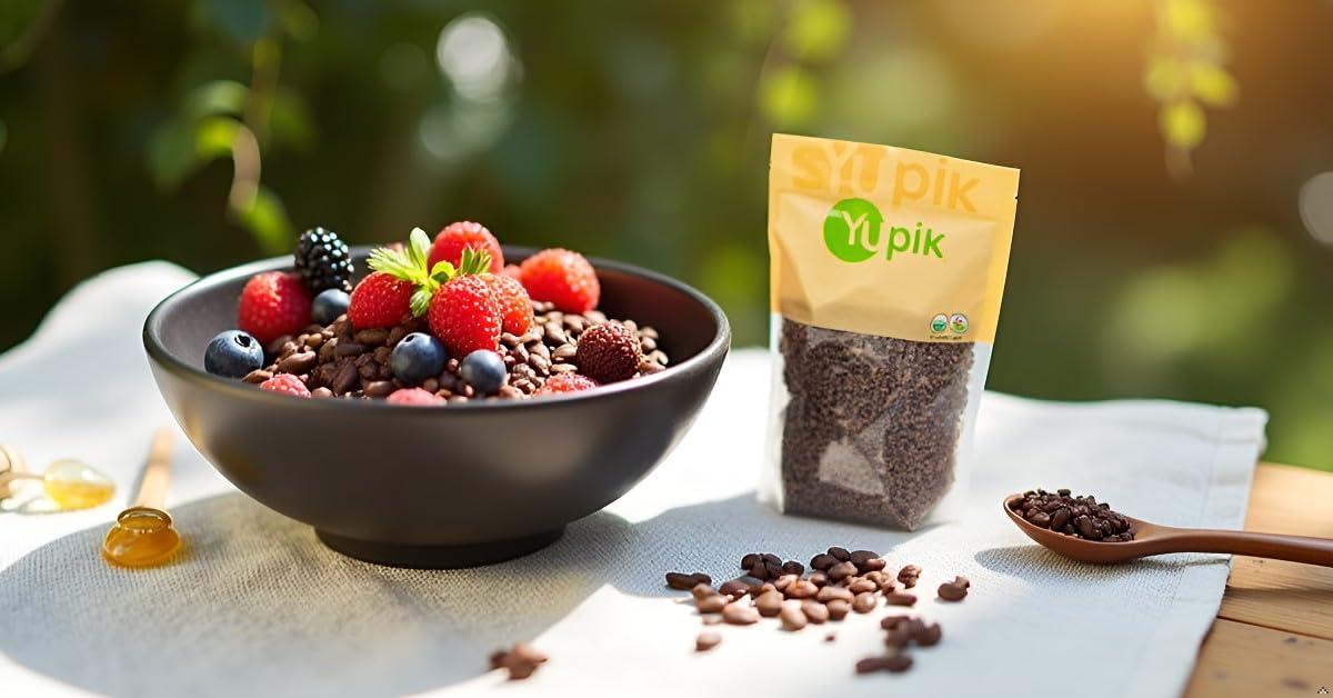 image:imageYupik Organic Raw Cacao Nibs 22 lb 352 oz GlutenFree Kosher GMOFree Vegan No Sugar Added No Additives Made from Raw Cacao Crunchy Healthy Snacks Ideal for Baking amp Topping352 Ounce Pack of 6