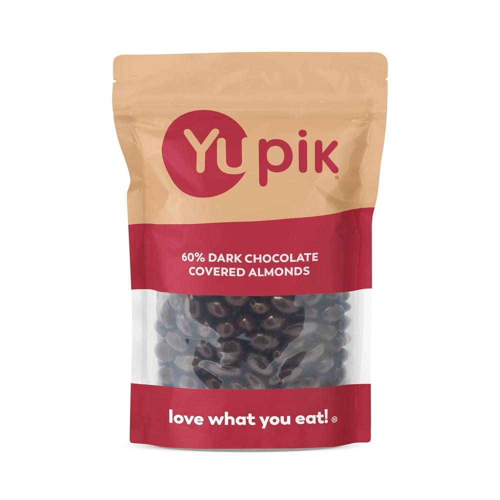 image:imageYupik 60 Dark Chocolate Covered Almonds 22 lb 352 oz Kosher Whole Nuts Almonds Dipped in Chocolate Crunchy amp Smooth Dark Chocolate Candy Classic Sweet SnacksDark Chocolate Covered Almonds