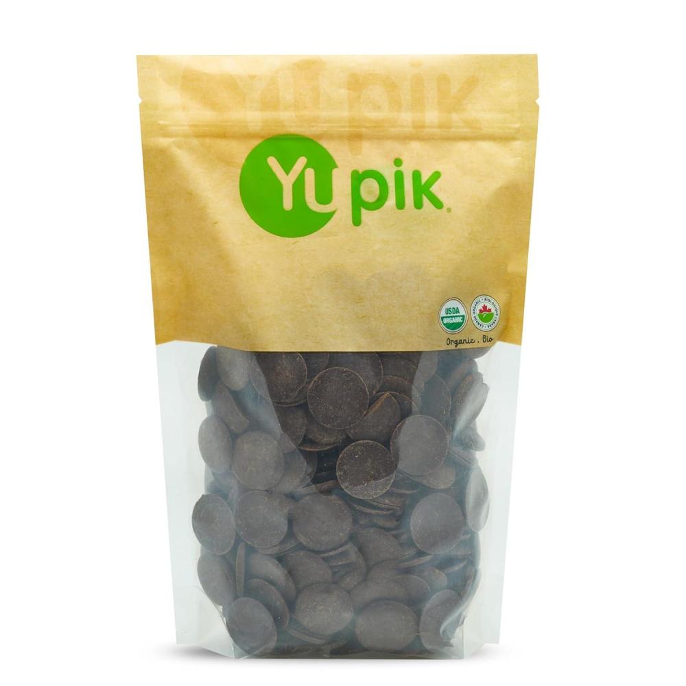 image:imageYupik Organic Cocoa Liquor Wafers 100 Cocoa 22 lb 352 oz GlutenFree GMOFree Kosher Vegan DairyFree No Sugar Added Made with Pure Cacao Melts Smoothly For Baking Molding amp Coatingchocolate wafer