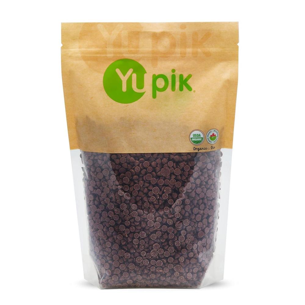 image:imageYupik Organic Dark Chocolate Chips 70 Cacao 22 lb 352 oz No Sugar Added GlutenFree GMOFree Kosher Vegan DairyFree Small Size Rich Dark Chocolate Melts Smoothly Ideal for Baking22 Pound Pack of 6