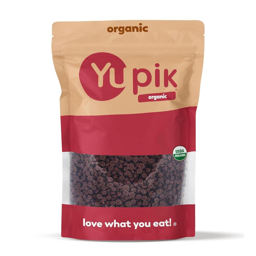 image:imageYupik Organic Dark Chocolate Chips 70 Cacao 22 lb 352 oz No Sugar Added GlutenFree GMOFree Kosher Vegan DairyFree Small Size Rich Dark Chocolate Melts Smoothly Ideal for Baking22 Pound Pack of 1