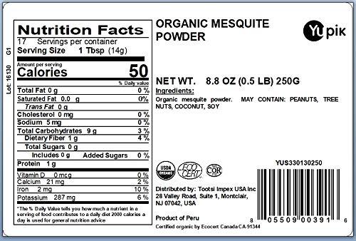 image:imageYupik Organic Mesquite Powder 88 oz USDA Certified NonGMO Vegan GlutenFree Natural Sweetener amp Nutritious Superfood High in Protein amp Fiber LowGlycemic Nutty Caramel FlavorMesquite
