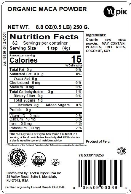 image:imageYupik Organic Yellow Maca Powder 88 oz USDA Certified GlutenFree Raw Vegan Kosher NonGMO Nutty amp Earthy Superfood for Smoothies amp Bakingmaca