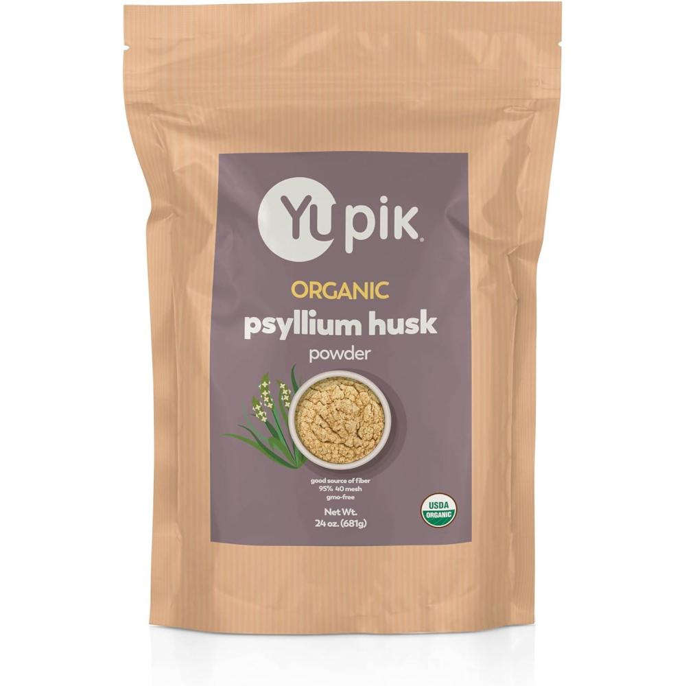 image:imageYupik Organic Psyllium Husk Powder 88oz 95 Purity Soluble Fiber USDA Certified NonGMO Vegan GlutenFree Unflavored PlantBased Coarse Milled Husk for Baking amp Digestive Health15 Pound Pack of 1