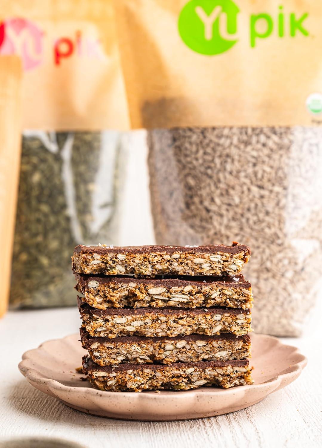 image:imageYupik Organic Sunflower Seeds No Shell 22 lb 352 oz NonGMO Vegan GlutenFree Kosher Raw Seeds SaltFree OilFree Source of Fiber amp Iron Healthy Snack Ideal for Baking amp Topping22 Pound Pack of 1