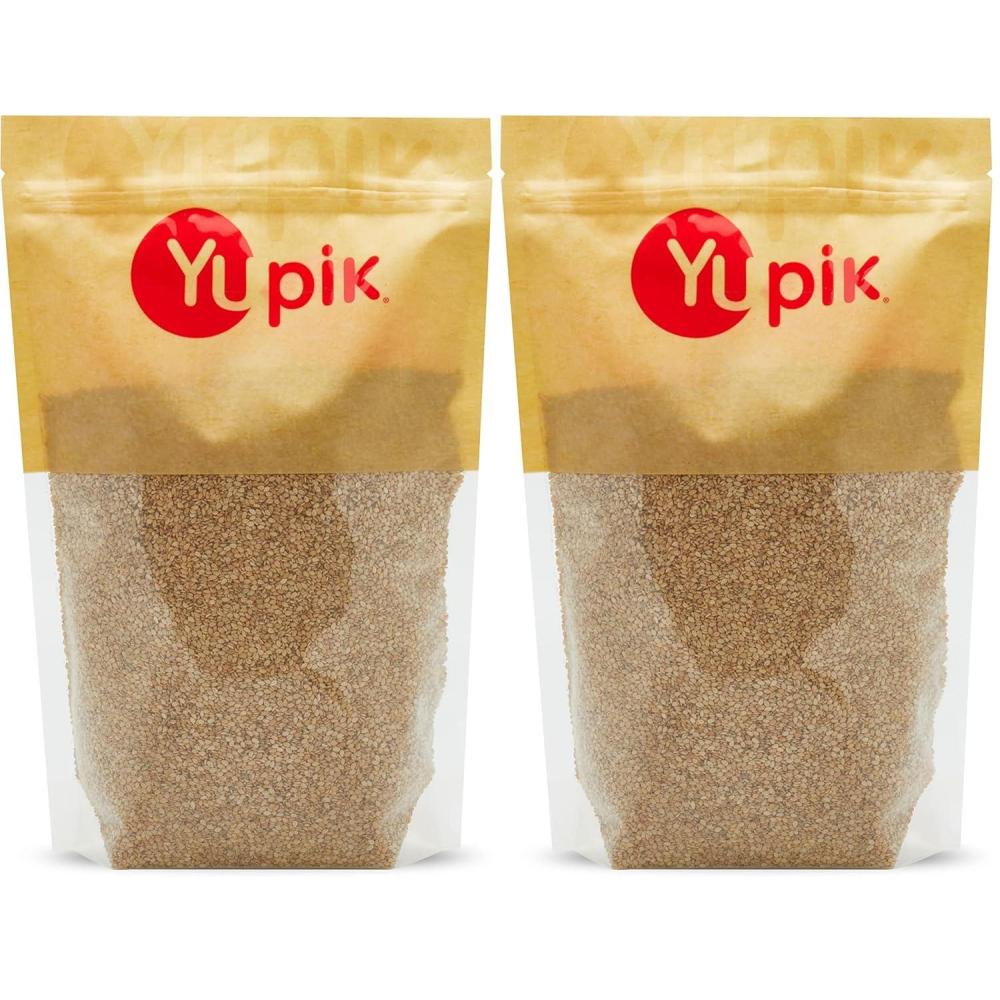 image:imageYupik Natural Sesame Seeds 22 lb 352 oz GlutenFree GMOFree Kosher Vegan Raw Unroasted Unsalted PlantBased Protein Source of Fiber amp Iron Ideal for Topping Cooking amp Baking22 Pound Pack of 2