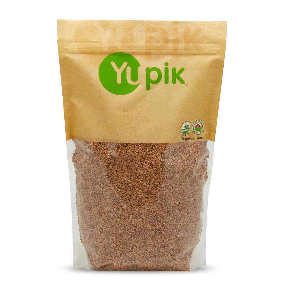 image:imageYupik Organic Golden Flax Seeds 22 lb 352 oz GlutenFree NonGMO Kosher Raw Seeds Excellent Source of Fiber Source of Omega3 PlantBased Protein Ideal for Beverages Baking amp Topping220 Pounds Pack of 6