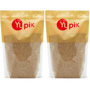 Yupik Natural Sesame Seeds, 2.2 lb (35.2 oz), Gluten-Free, GMO-Free, Kosher, Vegan, Raw, Unroasted, Unsalted, Plant-Based Protein, Source of Fiber & Iron, Ideal for Topping, Cooking & Baking(2.2 Pound (Pack of 2))