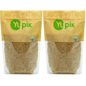 Yupik Organic Cracked Freekeh, 2.2 lb, Non-GMO, Vegan, Ancient Whole Grain, Source of Protein & Fiber, Nutty Chewy Texture(2.2 Pound (Pack of 2))