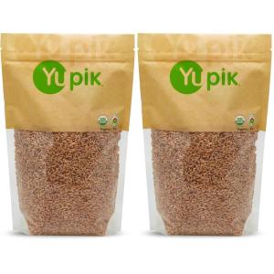 Yupik Organic Spelt Kernels, 2.2 lb (35.2 oz), Non-GMO, Kosher, Vegan, Raw Hulled Grains, Unsalted, Source of Fiber, Ideal for Baking & Cooking(2.20 Pound (Pack of 2))