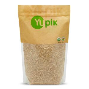 Yupik Organic White Quinoa, 2.2 lb (35.2 oz), Non-GMO, Gluten-Free, Kosher, Vegan, Raw White Grains, Unsalted, Oil-Free, Plant-Based Protein, Source of Fiber, Great Replacement for Rice & Pasta(2.2 Pound (Pack of 1))