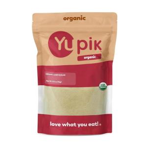 Yupik Organic Cane Sugar 2.2 lb (35.2 oz), Non-GMO, Vegan, Gluten-Free, USDA Certified, Kosher, Rich Molasses-Like Flavor, All-Natural, Low-Calorie Sweetener for Baking & Cooking(cane sugar)