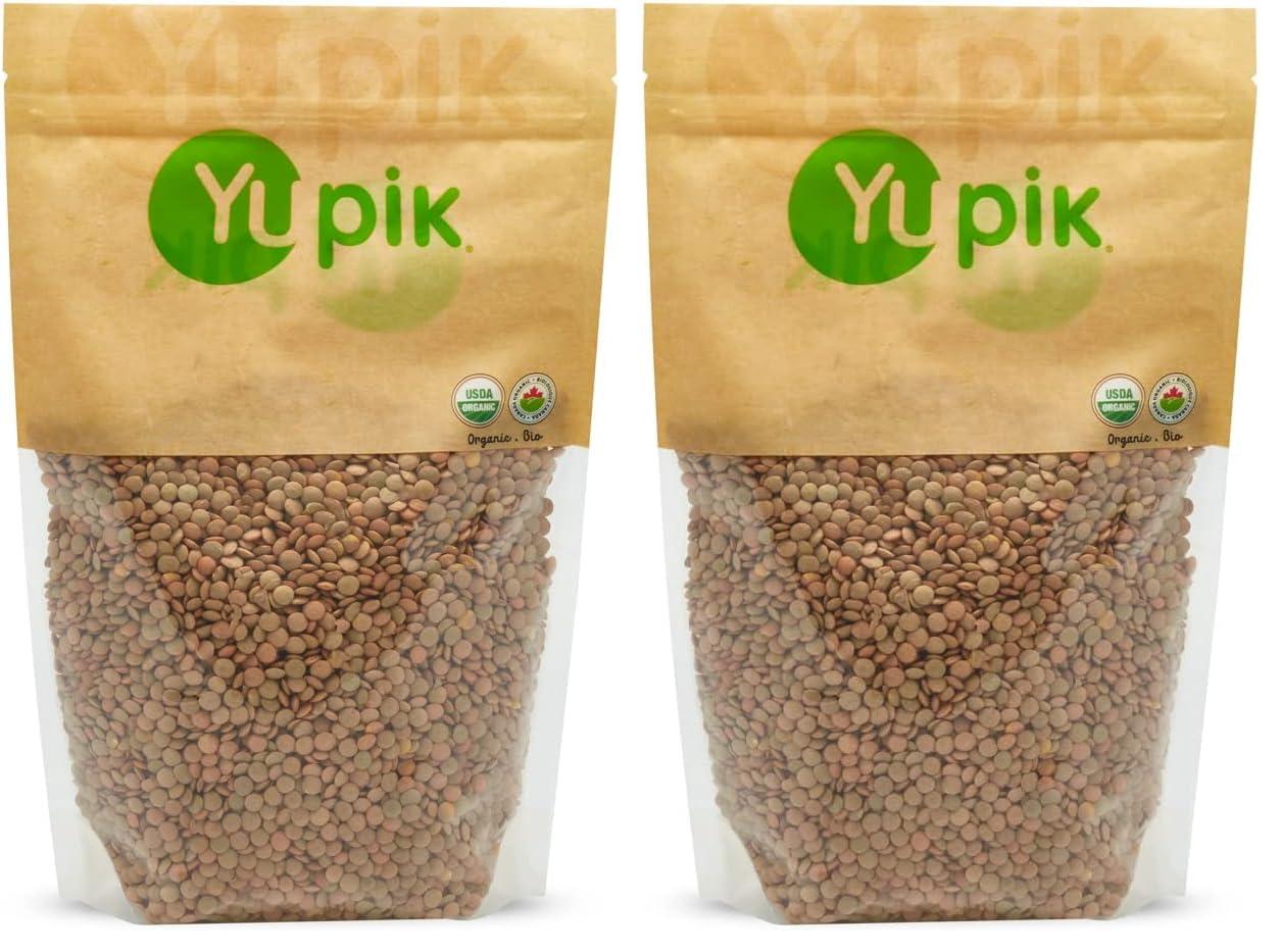 image:imageYupik Organic Green Lentils 22 lb 352 oz NonGMO Vegan GlutenFree Kosher Raw Source of Fiber Iron amp Protein Fiber amp Iron Ideal for Soups Salads amp PlantBased Mealsgreen lentils