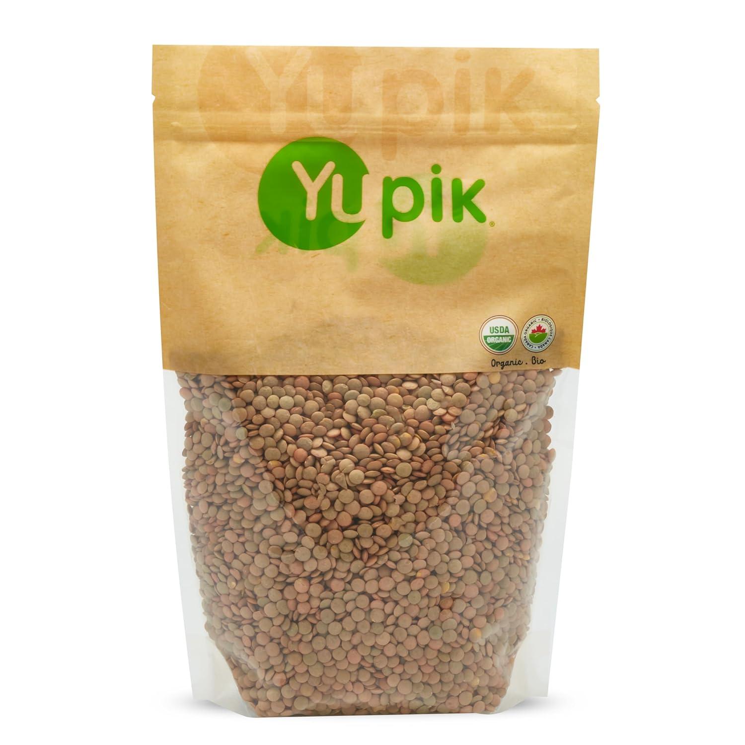 image:imageYupik Organic Green Lentils 22 lb 352 oz NonGMO Vegan GlutenFree Kosher Raw Source of Fiber Iron amp Protein Fiber amp Iron Ideal for Soups Salads amp PlantBased Mealsgreen lentils