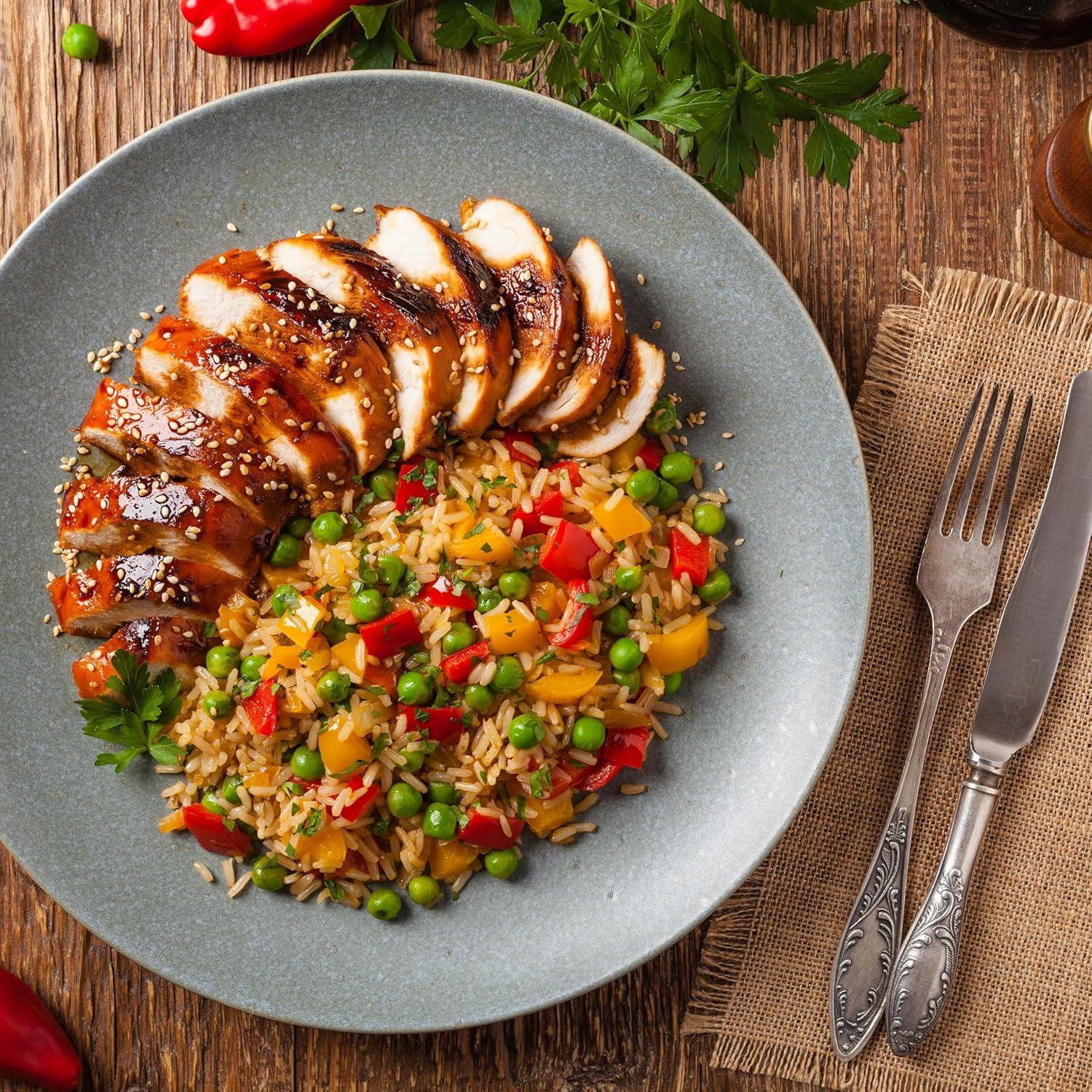 image:imageYupik Organic Brown Jasmine Rice Long Grains 22 lb 352 oz GlutenFree NonGMO Vegan Kosher Whole Grains WheatFree SaltFree Source of Fiber Ideal for Recipes Side Dishes amp MoreOrganic Brown Long Grain Jasmine