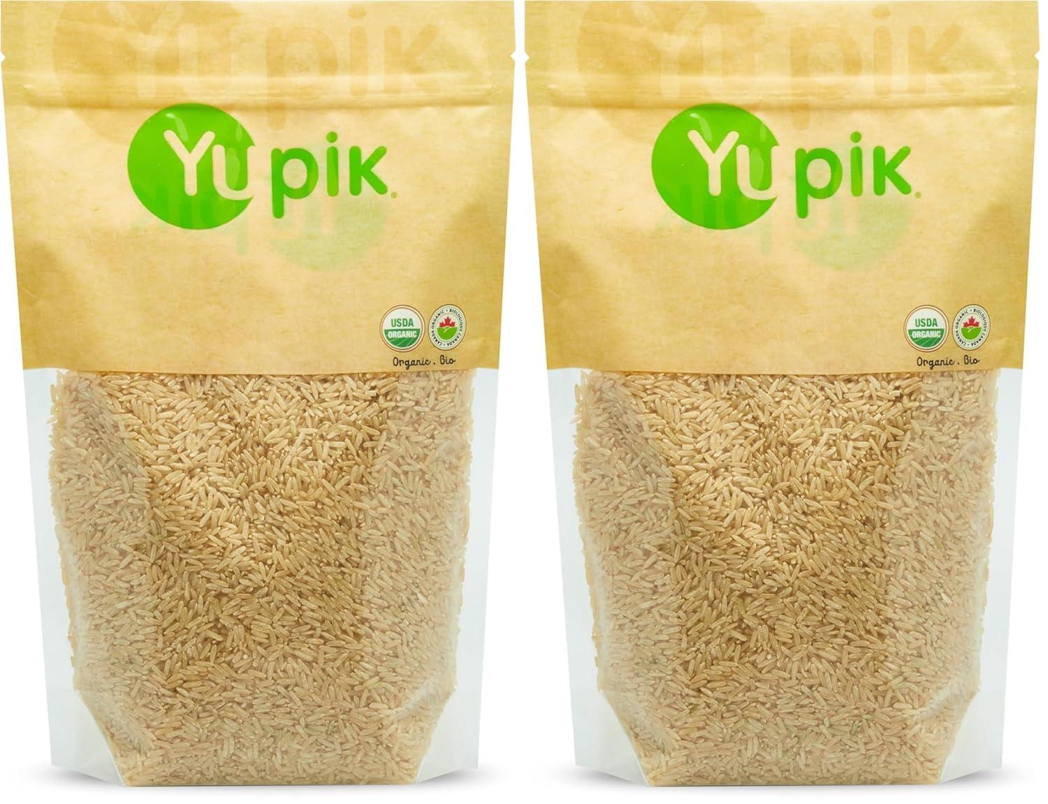 image:imageYupik Organic Brown Jasmine Rice Long Grains 22 lb 352 oz GlutenFree NonGMO Vegan Kosher Whole Grains WheatFree SaltFree Source of Fiber Ideal for Recipes Side Dishes amp MoreOrganic Brown Long Grain Jasmine